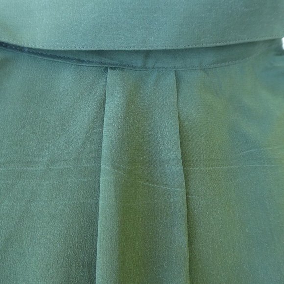 NEW SiLK Leather Real Snake Green Blouse Concealed Buttons Southwest Streetwear - Picture 8 of 12